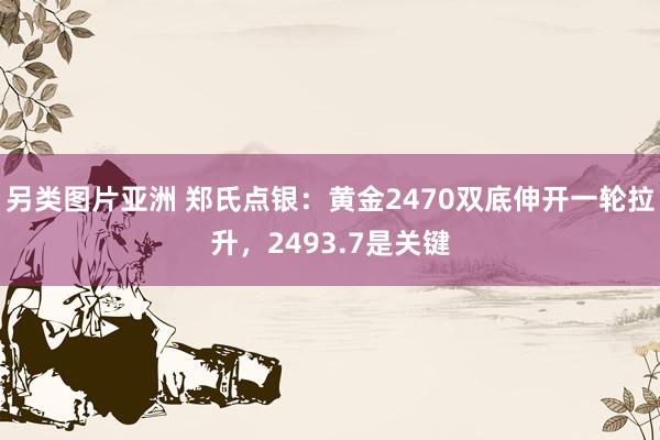 另类图片亚洲 郑氏点银：黄金2470双底伸开一轮拉升，2493.7是关键
