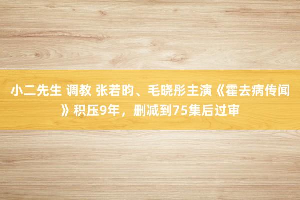 小二先生 调教 张若昀、毛晓彤主演《霍去病传闻》积压9年，删减到75集后过审