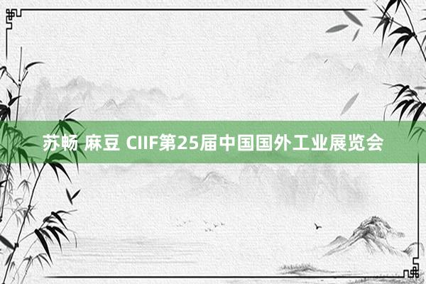 苏畅 麻豆 CIIF第25届中国国外工业展览会