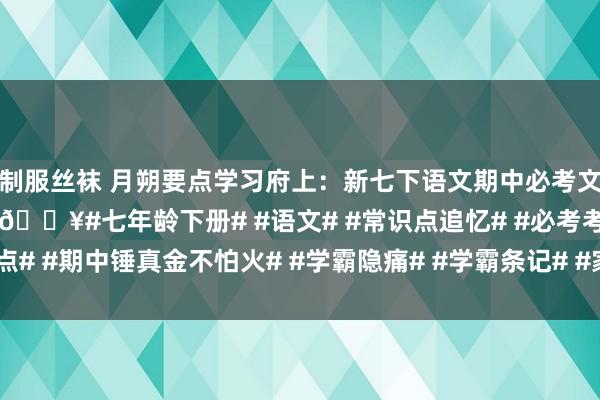 制服丝袜 月朔要点学习府上：新七下语文期中必考文言文无非就这三篇🔥🔥#七年龄下册# #语文# #常识点追忆# #必考考点# #期中锤真金不怕火# #学霸隐痛# #学霸条记# #家长必读# #家长必看#